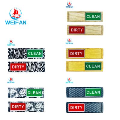 China Custom Shape WEIFAN Super Strong Magnetic Hot Selling Clean Dirty Dishwasher Magnet Sign Indicator For Kitchen Dishes for sale