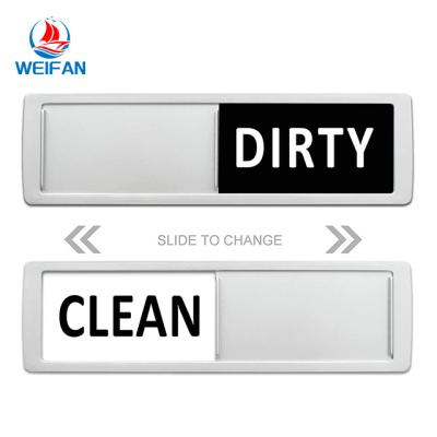 China WEIFAN Durable Removable Dishwasher Refrigerator Cleaning Dirty Double Sided Magnet Sign For Kitchen Home for sale