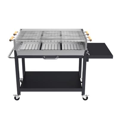 China Easily Assembled High Quality Stainless Steel Standing Large Charcoal Grill Bbq Barbeque Grill Outdoor Charcoal for sale