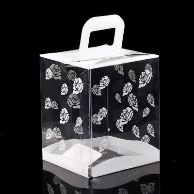 China Recyclable Plastic Cake Pop Food Packaging Box With Handle Transparent Free Sample Packing Custom Made PVC OEM Gift And Craft Size zu verkaufen