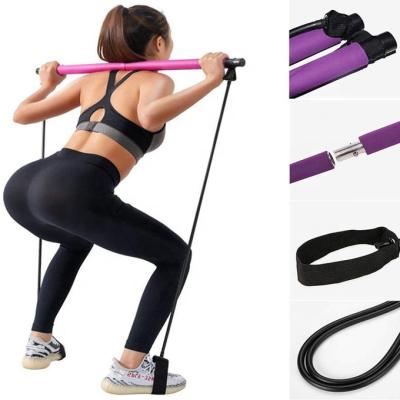 Cina Deluxe Pilates Resistance Band Bar Fitness Equipment Chest Expander Arm Strength Yoga Pilates Stick For Bodybuilding in vendita