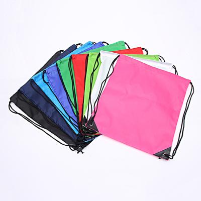 China Mato Reusable Gym Bag Polyester Soft-loop and Drawstring Base Tote Bag Lunch Bag Promotion Back Pack Party Packet Mess Strap Drawstring Bag en venta