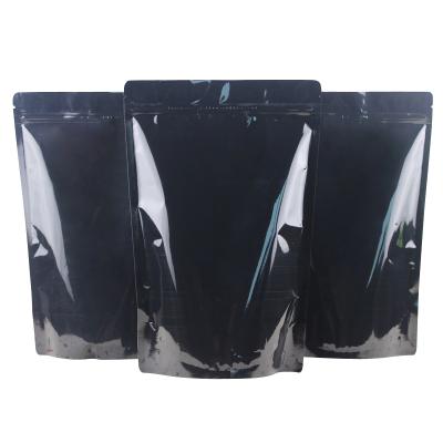 중국 Microwavable Black Shiny Surface Resealable Dried Fruit Microwavable Shiny Aluminum Foil Heat Seal Foil Lined Bag 판매용