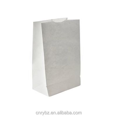 Cina Free Samples Disposable Fries Bread Square Bottom Greaseproof Kraft Take Away Fast Food Paper Bag in vendita