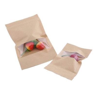 China BIODEGRADABLE Kraft Paper Stand Up Pouch For Food Envelope Waterproof Packaging Biodegradable Dry Fruit Packaging Bag for sale