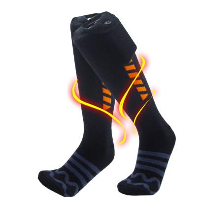 China Heating Timing Heated Sock For Men's Outdoor Electric Heat Heated Heat Sock Rechargeable Sublimation Socks for sale