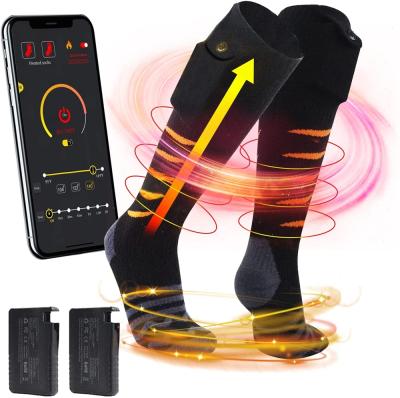 China Heated Spot Goods Socks Battery Powered Warm Cotton Heated Socks Heated Socks Skating for sale