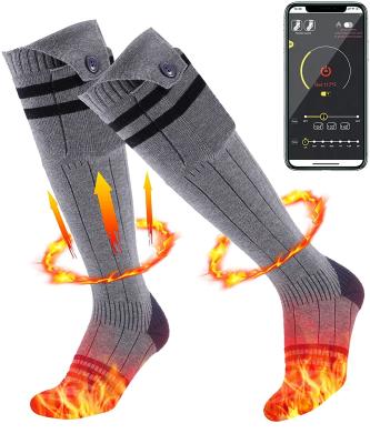 China Heating rise for men socks rechargeable electric heated socks women battery operated socks for sale