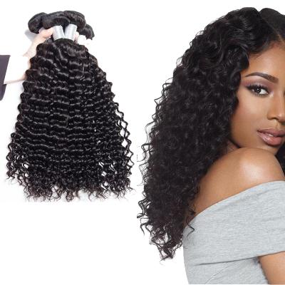 China Bouncy Bundles Cuticle Aligned Original Brazilian Raw Deep Wave Hair Extension Virgin Hair Vendor Brazilian Curly Hair Bundles for sale