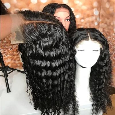 China Long Lasting Deep Wave 4*4 Lace Closure Hair Brazilian Hair Drop Shipping High Quality Wig For Black Women for sale