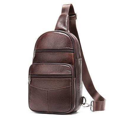 China Water Proof Mens Wallet Made Genuine Leather Body Shoulder Bags Waist Cross Bag For Men for sale