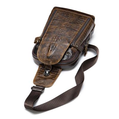 China Quality Designer Men Waterproof Leather GENUINE LEATHER Guaranteed Cross - Body Bags With Usb Charging Port for sale