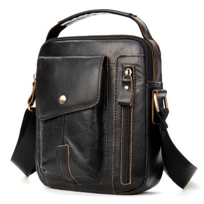 China 2021 GENUINE LEATHER Crossbody Mens Shoulder Bags Designer Business Messenger Genuine Leather Bags for sale