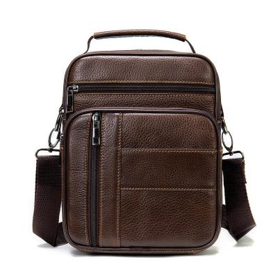 China Men's Single Shoulder Bag Genuine Leather Shoulder Bag Fashion Strap Cross Shoulder Bag Men for sale