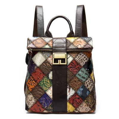 China 2021 Luxury Genuine Leather Handbags Women's Bags Anti-theft Leather Women's Backpacks Handbags for sale