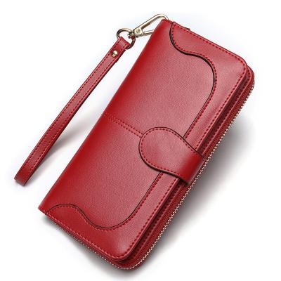 China Quality Waterproof Fashionable Portable Ladies Leather Clutch Wallets Bag For Women for sale