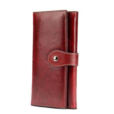 China Waterproof luxury wallets for women brand long women wallet genuine leather wallet for women for sale