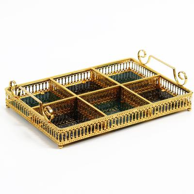 China Home Wholesale Metal Glass Food Cake Snack Dessert Decoration Hotel Restaurant Hotel Cold Dining Display Stand Set Coffee Break Table For Wedding for sale