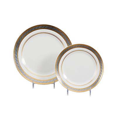 China Home Dinner Set Sustainable Wedding Hotel Tableware Decoration Gold Thin Layers for sale