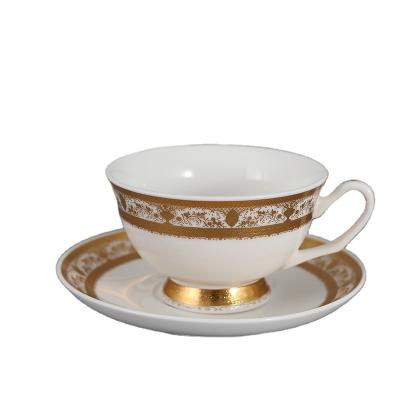 China Ceramic Coffee Set of 6 Viable Coffee Tea Cups and 6 Saucers with Gift Box for Drinking for sale