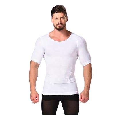 China 2022 new arrivals QUICK DRY high quality breathable shapewear design slim fit T-shirts body shaper men for sale