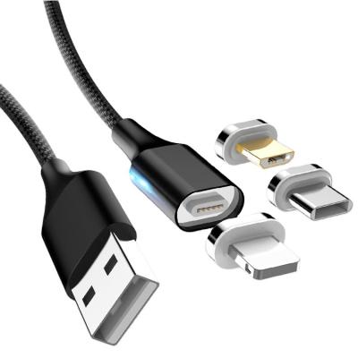 China Multi Function Data Transfer Magnetic Micro USB Cable Android Lighting Type C To Type Lamp Power Line Cable Magnetism USB Charging Suction Suction Fast Charger for sale