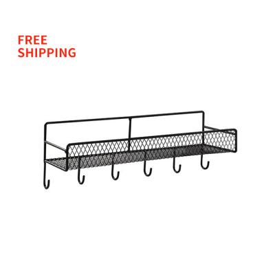 China Sustainable Free Shipping Floating Shelves Wal Non-Folding Rack Hanging Book Wall Shelf For Bedroom, Living Room, Bathroom for sale