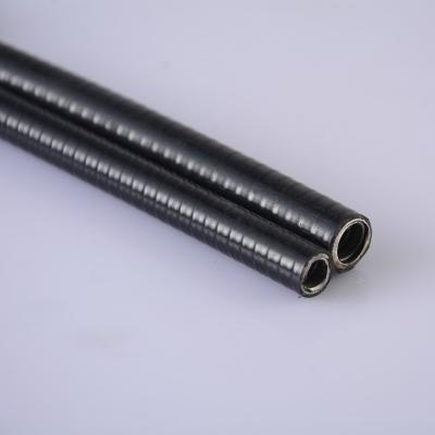 China Black Pvc Stainless Steel Flexible Pipe Metal Plastic Coated Flame Retardant Bellows for sale