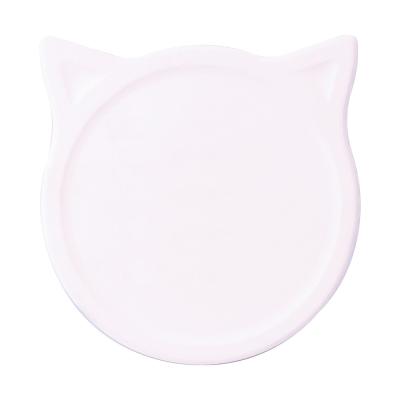 China Durable Shape Sublimation Ceramic Cat Coaster White Tile Coaster For Custom Design for sale