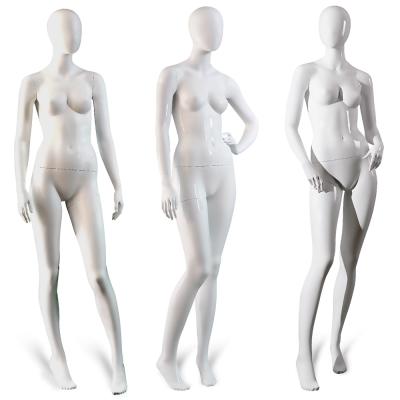 China Other Abstract Full Body Fiberglass Mannequin Standing Female Dress Form Dummy With Egg Head Patterns for sale