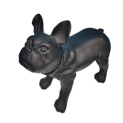 China Global Black Standing Model Posture Display Bulldog Dog Mannequin for sale