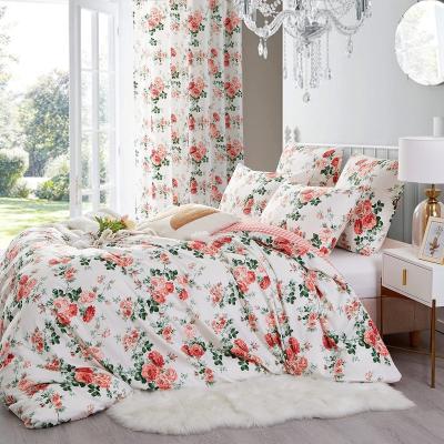 China Wholesale New Designs Super Fresh Floral Printed Luxury Comforter Folded King Bed Sheet Set Cover Bedding Sets for sale