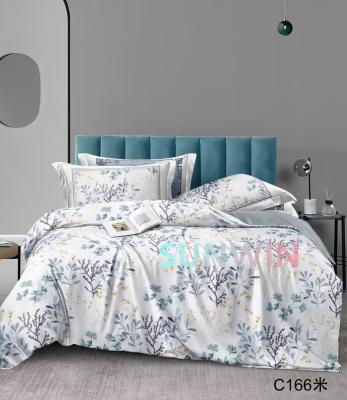 China Wholesale 3D HD Floral Print Digital Microfiber Comforter Cover Sheet Anti-static Bedding Set for sale