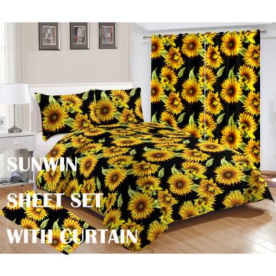 China New Fashion Folded 8pcs Bedding Set With Matching Curtains Bedding Set Custom Made With Matching Curtains Sheet Set for sale