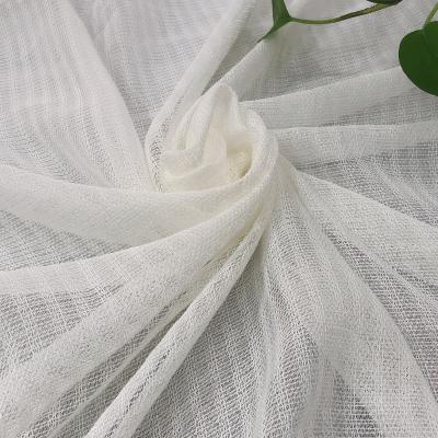 China Good Quality Breathable Wholesale Customized Polyester White Curtains Sheer IFR Fabric for sale