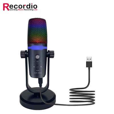 China GAM-86FX RGB USB Desktop Microphone Condenser Microphone Suitable For Computer Notebook Game Singing And Recording Te koop