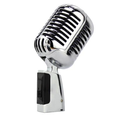 China Personal Singing karaoke Recording Vintage Mic Professional Retro Mics Old Style Wired Dynamic Chorus Microphone for sale