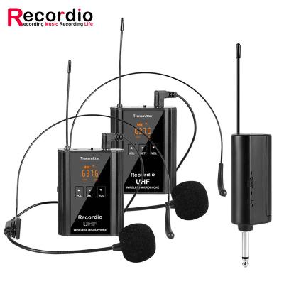 China GAW-107B Double Mark Wireless Microphone Portable Receiver Built-in 5-speed volume adjustment Wireless Microphone Te koop