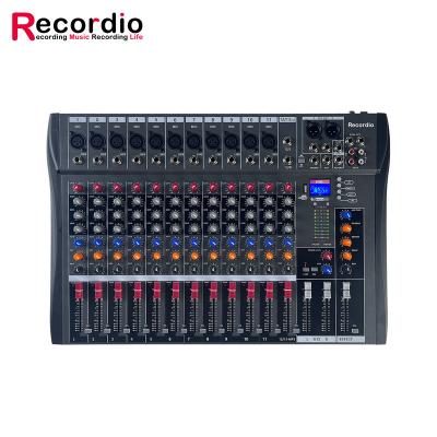 중국 High quality professional digital audio mixer with amplifier mixer BT USB function 판매용