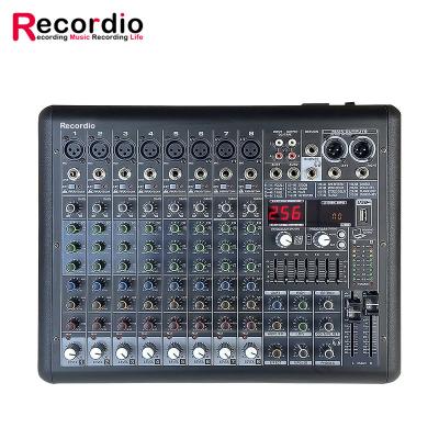 China GAX-MR8 factory wholesale 8-channel digital audio and video mixer stage performance conference recording studio for sale