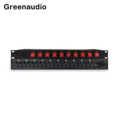 Κίνα GAX-1016 Professional 10 Channel High Power Equipment Power Supply Controller Independent Air Switch Power Sequencer προς πώληση