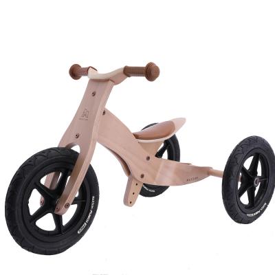 China Ride On Toy 12 Inch Wooden Bike Muti-function Balance Tricycle 2-in-1 Wooden Ride On Toy CAR Unisex ASTM EN71 2-4 Years 5-7 Years Old for sale