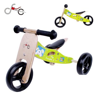 China Ride On Toy Mini Blance Bike 7 Inch Wooden Mini Trike 2-in-1 Ride On Toy for sale