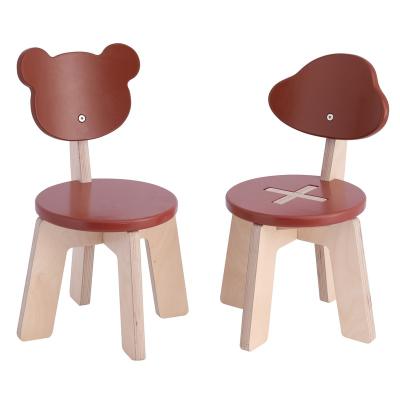 China New Product Modern Kids Wooden Animal Stool Chair Customized Color Kids Wooden Chair for sale