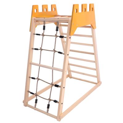 China Beech Wood Kids Climbing Frame Structure Jungle Gym for sale