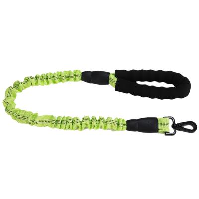 China Non-slip Reflective Nylon Bungee Padded Elastic Rubber Dog Leash for sale