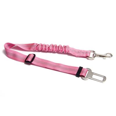 China Bungee Safety Pet Car Dog Reflective Nylon Retractable Seat Belt For Vehicle for sale