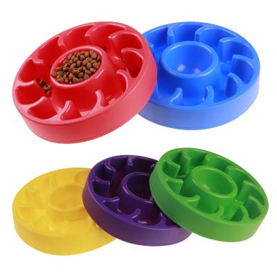 China Non-automatic anti-skid plastic slow pet driver dog bowl for sale