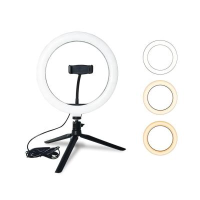 China 360 Inch 26cm Dimmable LED Ring Light Roating Cell Phone Holder Stand 10 Degree with Tripod Stand and Phone Holder for Selfie Live Streaming /Makeup/YouTube Videos for sale