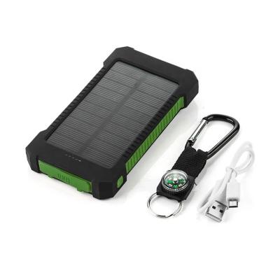 China Solar Powerbank 20000mah Compass LED Light Solar Power Supply Charger Gift and Waterproof USB Port Power Bank 2 Bank for sale